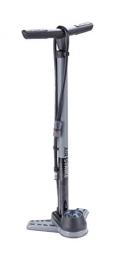 BBB Cycling Bike Pump BBB Cycling Unisex – Adult's Bike Foot Pump with High Pressure Gauge Bar / PSI Standing Tyres Inflator 70 cm AirStrike BFP-25, Grey / Black