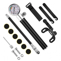 BESPORTBLE Accessories BESPORTBLE Bike Pump Kit Versatile High Pressure Mini Bike Pump Glueless Puncture Repair Kit (Black)