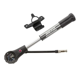 Beto Accessories Beto >Dual Function 2 in 1< Shock / Mini Pump, made of aluminium, high volume, high pressure, with manometer, 21 bar / 300 psi, for FV, AV and DV
