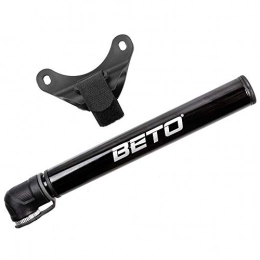 Beto Accessories Beto Unisex – Adult's Mini Aluminium Pump Ultra Small and Light up to 7 Bar / 100 PSI for FV, Black, 160 mm