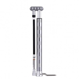 BGROESTWB Accessories BGROESTWB Frame Mounted Pumps Mini Bicycle Hand Pump Vertical Basketball Football Inflatable Tube With Barometer Small Portable High Pressure Portable Bicycle Pump (Color : Silver, Size : 282mm)