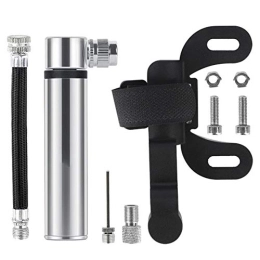KX-YF Accessories Bicycle Pump Bicycle Pump 120 PSI Ultra Lightweight Mini Bike Pump Fits Presta & Schrader Valve With Extending Head Multicolor Optional for Road Bike Mountain Bike ( Color : Silver , Size : 9.8cm )