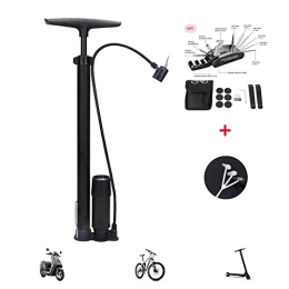 YGB Accessories Bicycle Pump Floor Pump 120PSI with 16-in-1 Bicycle Repair Tool, Bike Pump with Pressure Gauge Portable, Bike air Pump for Road, Mountain BMX, Bicycle Pump Durable, Bike Tire Pump, Ball Pump with Needle