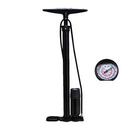 Vobajf Bike Pump Bicycle pump High Pressure Bike Stand Floor Pump Valves 100 PSI Floor Drive With Gauge Bike Pump Mini Bike Pump (Color : Black, Size : 60cm)