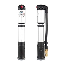 L&SH Accessories Bicycle Pump, Portable Mountain Bike, Hand-held Pump with Barometer, with Riding Frame