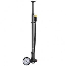 WEFH Accessories Bike Air Pump Foldable Suspension Pump With Gauge Bike Air Shock Pump, Black