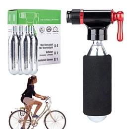 Sesoanger Bike Pump Bike CO2 Inflator, Bicycle CO2 Inflator Set 16g Cartridge, Presta and Schrader Compatible - Compact CO2 Bike Tire Pump for Mountain, Gravel, and Road Bikes Sesoanger