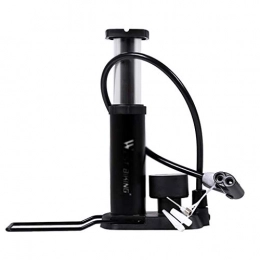 Zyj-Cycling Pumps Accessories Bike Foot Activated Floor Pump With Gauge Cycle Air Pump Mini Portable Portable 80PSI Bike Bicycle Tire Floor Pump (Color : Black)
