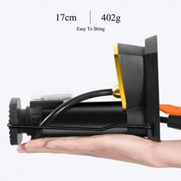 Home gyms Accessories Bike Foot Pump with Gauge, Portable Mini Bicycle Foot Activated Floor Pump, Aluminum Alloy Barrel Bike Tire Air Pump with Presta / Schrader Valve, Ball Pump with Needle for Mountain Bike and Balloons