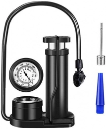 Augsep Accessories Bike Foot Pump with Gauge, Universal Presta & Schrader Valve Foot Activated Aluminum Alloy Barrel Portable Mini Bike tire air Pump Bicycle Floor Pump with Pressure Gauge & Free Gas Ball Needle