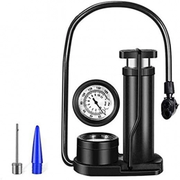 HugeAuto Accessories Bike Pump, 160 PSI Bicycle Foot Floor Pump with Air Pressure Gauge for Electric Cars, Motorcycles, Basketball, Fits Presta & Schrader, Black