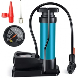  Bike Pump Bike Pump, Floor Pumps with Pressure Gauge Tire Lightweight Portable Air Pump 160 PSI Mini Bicycle Pump with Presta & Schrader Valves for Road Mountain Bikes Motorcycle Balls Inflatable Toys