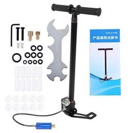 Tbest Accessories Bike Pump Lightweight Aluminium Bike Bicycle Ball Pump High Press Pump 30mpa Oil-water Separation Manual Inflating Tool for Cycling & Sports Black(small)