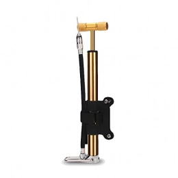 Jklt Bike Pump Bike Pump Lightweight Aluminum Mini Portable Bicycle Bike Ball Pump with Mounting kit Accurate Fast Inflatable Basketball Football Lifebuoy Easy to Operate and Carry ( Color : Golden , Size : 27cm )