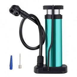 Bike Pump Lightweight Bicycle Floor Pump Competible with Presta and Schrader Valve Portable Mini Foot Activated Bike Tire Pump Aluminum Alloy Barrel Free Gas Needle