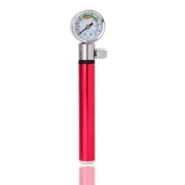 POSD Accessories Bike Pump Mini Bike Pump with Gauge Bicycle Pump Ultra for Bikes (Color : Red, Size : 19.5×2.1cm)