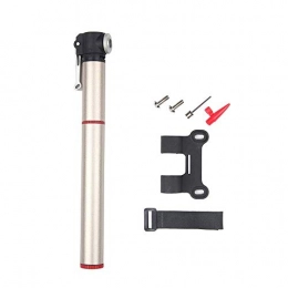 CPAZT Accessories Bike Pump Mounted Portable Bike Pump With Gauge Fits Presta Schrader, Long Piston For Fast Inflation Bicycle Tire Pump (Color : Silver, Size : 21x2.2cm) YCLIN (Color : Silver, Size : 21x2.2cm)
