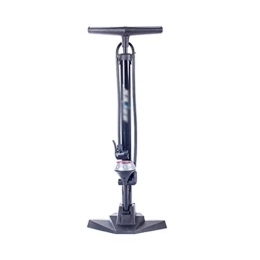 hanzeni Accessories Bike Pump Portable - Bicycle Floor Pump With Industrial Level Top - Mounted Gauge& Air Bleed Button, 120 Psi