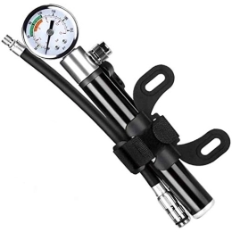  Accessories Bike Pump with Pressure Gauge - 210Psi Pump for Bike Bicycle Pumps Portable Bike Pump Valve Adapter Ball Air Inflator Bicycle Pump for Road and Mountain Bikes