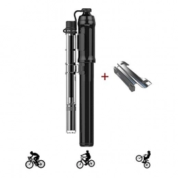KuaiKeSport Accessories Bike Pumps, Bicycle Pump 260PSI, Mini Portable Bike Pump Quick & Easy To Use, Football Pump Needles Fits Presta &Schrader Valve, Bicycle Tyre Pump for Road, Mountain and MTB, Frame-Mounted Pumps, Black