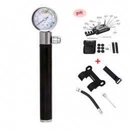 KuaiKeSport Accessories Bike Tire Pump with Bicycle Repair Tool, Mini Bike Pumps for all Bikes with Pressure Gauge / Frame Mount, Bike air Pump for Road Mountain BMX Bikes, 100PSI Bicycle Pump, Ball Pump with Needle, Black