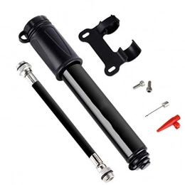 Wghz Bike Pump Biking High-Pressure Pump, Bicycle Basketball Inflatable Tube, Mini Portable Small Pump With Hose (Color : Black)