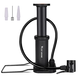 BNNEW Bike Pump BNNEW 5 Pcs Portable Bicycle Pump | Mini Portable Bicycle Foot Pump With Pressure Gauge | Bike Tire Pump For Inflatable Hoops, Inflatable Beds, Pool Equipment