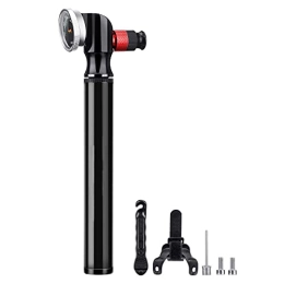 BRGOOD Accessories BRGOOD Bike Pump Mini 300 PSI with Pressure Gauge, 2 in 1 Valve Bicycle Frame Pump with Presta & Schrader, Bicycle Air Pump Portable Compact for MTB Road Bike Mountain Bike（Black）