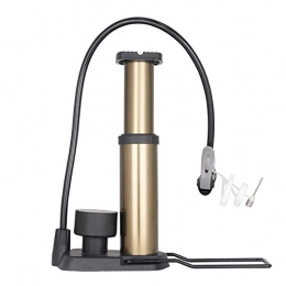 BZLLW Accessories BZLLW Bike Pump Portable Mini Multi-Functional Bike Floor Pump Bicycle Ergonomic Air Pump Bike Tire Pump Universal with Pressure Gauge and Storage Bag Cycling Accessories (Color : Gold)