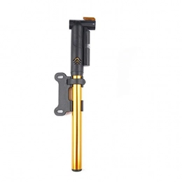 BZLLW Bike Pump BZLLW Portable Mini Bike Pump, Bicycle Tire Pump for Hybrids, Road, Mountain, Bikes, Sports Ball and Emergencies (Color : Gold)
