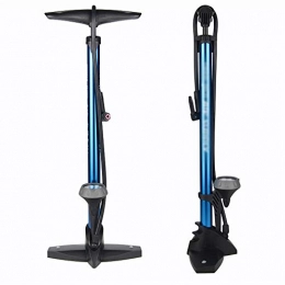 CaoQuanBaiHuoDian Accessories CaoQuanBaiHuoDian Bike Pump 160 PSI Standing Tire Pump with Pressure Gauge Inflator for Bicycle Tires / Inflatable Mattresses / Football Foot Fixing Widely Used Portable Pump (Color : Blue, Size : 62cm)