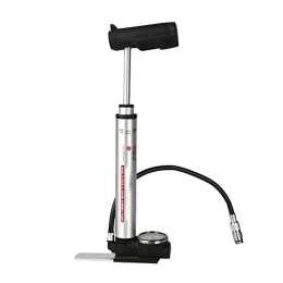 CaoQuanBaiHuoDian Bike Pump CaoQuanBaiHuoDian Practical Bicycle Pump Bicycle Floor Pump with Barometer Riding Equipment Convenient to Carry Easy to Use (Color : Silver, Size : 285mm)