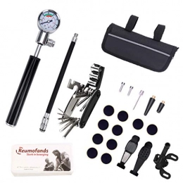 CQB Bike Pump Car tyre pump Mini bicycle pump, bicycle pump Compact Portable alloy frame pump, pump for bicycle Max pressure 120psi / 8 bar Compatible with Presta and Schrader, comes with Reparierwerkzeug GRS-7.10Z