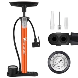CHIMONA Accessories CHIMONA Bike Air Pump 160 PSI, Portable Bike Tire Pumps with Schrader and Presta Valve, Mini Floor Bicycle Air Pump with Ball Needles and Balloons Nozzle, Inflator for Soccer Basketball…