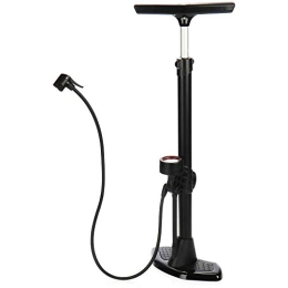 com-four Accessories com-four® Premium bicycle pump, high-performance floor air pump made of aluminum, bicycle air pump with pressure gauge and hose holder, floor pump up to 15 bar (black - floor air pump)