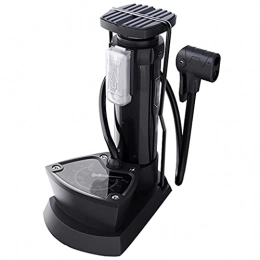 convenient Floor Pumps Floor Pumps Foot-operated Design Pump With Barometer, Bicycle Household Floor Pumps, Suitable For Presta, Schrader Valve, Cycling Equipment (Color : Black, Size : 10 * 13 * 19cm