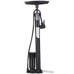 WANBAOAO Accessories convenient Floor Pumps Household Multifunctional Floor Pump, Bicycle Pump With Pointer Barometer, Suitable For Presta, Schrader Valve, Can Meet Electric Vehicles, Balls ( Color : Black , Size : 50*3.8