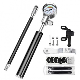 COOLWHEEL Accessories COOLWHEEL Mini Bike Pump - Bicycle Frame Mount 210Psi High Pressure Schrader & Presta Valve Inflation Air Pump with Gauge and Puncture Tire Repair Kit for Road, Mountain Bikes, Balls