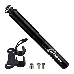 Ctrepower Bike Pump Ctrepower Mini Bicycle Pump - Presta and Schrader Valve Compatible - CNC Machined Aluminum Alloy Barrel with 120PSI High Pressure - Portable Hand Pump for Road, BMX and Mountain Bike Tires