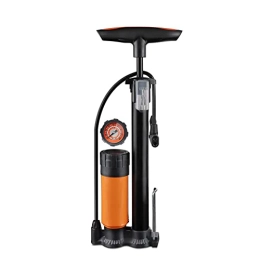 CuisinSmart Bike Pump Portable, Bike Pump with Gauge, Universal Portable Bike Air Floor Pump, Household High Pressure Bike Tire Hand Inflator Pump For Bike Motorcycle orange