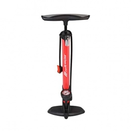 CYQAQ Bike Pump CYQAQ Bike Floor Pump with Pressure Gauge Schader and Presta Valve Types Easy To Use for Road Mountain Bikes for Volleyball Football etc, Red