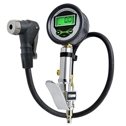 CycloSpirit Bike Pump Digital Bicycle Tire Inflator Gauge with Auto-Select Valve Type - Presta and Schrader Air Compressor Tool