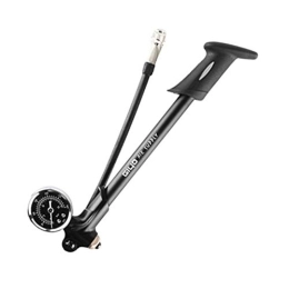 DIYARTS Accessories DIYARTS Bicycle Pump Air Supply Inflator 300PSI High Pressure with Air Gauge Bleeder Foldable Hose for Fork Shock (Black)