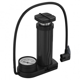 DXIUMZHP Accessories DXIUMZHP Floor Pumps Bike Tire Pump Bicycle Foot Pedal Type Air Pump, Stable And Portable Mini Air Pump, With Pressure Gauge, Suitable For Presta, Schrader Valve (Color : Black, Size : 17 * 13 * 7cm)