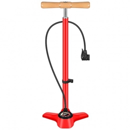 DXIUMZHP Bike Pump DXIUMZHP Floor Pumps Bike Tire Pump Mountain Bike High Pressure Pump, Household Bicycle Floor Pump With Barometer, Suitable For Presta, Schrader Valve (Color : Red, Size : 23 * 3 * 68cm)