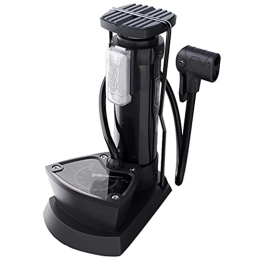 DXIUMZHP Accessories DXIUMZHP Floor Pumps Floor Pumps Foot-operated Design Pump With Barometer, Bicycle Household Floor Pumps, Suitable For Presta, Schrader Valve, Cycling Equipment (Color : Black, Size : 10 * 13 * 19cm)