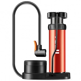 DXIUMZHP Bike Pump DXIUMZHP Floor Pumps Foot Pumps For Inflating Bicycles, Basketball Air Pump With Pointer Barometer, Suitable For Presta, Schrader Valve, Mini Portable Design (Color : Orange, Size : 13 * 4 * 17cm)