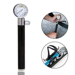 DYWOZDP Bike Pump DYWOZDP Bike Pump, Portable Mini Bicycle Air Pumps with Pressure Gauge, Cycle Frame Mount with Free Ball Needle And Universal Hose, Aluminum Alloy Hand-Held Pump for Bikes And Ball, 19.5Cmx4cm, Black