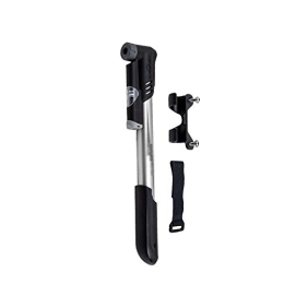 Eastbride Bike Pump Eastbride Mini bicycle pump, portable high-pressure air pump with barometer, Fits Presta & Schrader Valve, suitable for MTB basketball-Titanium