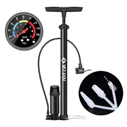 STP Accessories Ergonomic Bicycle Bike Floor Pump with Gauge & Smart Valve Head, 160 psi